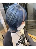 mini wolf layer / sky blue