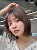 切りっぱなしボブ/垢抜けボブ/ぱつっとボブ/髪質改善/ボブ表参道