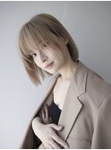 [SORA見藤] ナチュラルなベージュカラー/レイヤーボブ