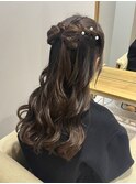 お呼ばれアレンジ◎ハーフアップリボン