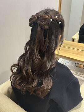 オーセンヘア(AUTHEN.HAIR) お呼ばれアレンジ◎ハーフアップリボン