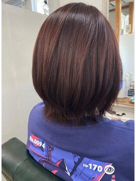 ヘアアトリエ ナイン 岡部店(hair atelier nine) ヘッドスパ/チェリーレッド/ハイレイヤーウルフ/髪質改善/福島市