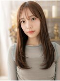 ウォームブラウンロングレイヤーカットh4戸田公園20代30代40代