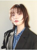 ミディアムボブミディアムウルフウルフボブ外ハネボブくびれボブ