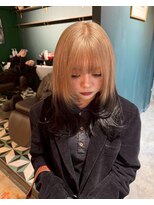 グッドフェローズ キタホリエ(GoodFellas kitahorie)&nbsp;レイヤーカットのハイトーン×ブラックデザインカラー