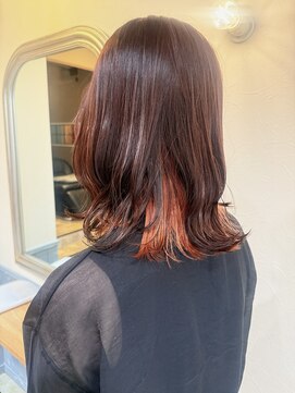 ヘアーサロン キー(Hair salon key) オレンジインナーカラー