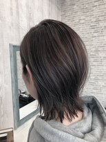 エイトジュール(8JOURS)&nbsp;グレージュ×ネオウルフ外ハネボブ