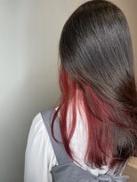 アース コアフュールボーテ 東松山店(EARTH coiffure beaute)&nbsp;インナーカラー 赤