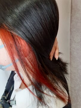 ヘアーメイク トレコローリ(hair make trecolori) 【trecolori  津田沼】津田沼イヤリングカラーブラッドオレンジ