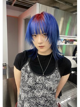 レコ 渋谷(LECO) 赤×青のルーツデザインウルフ