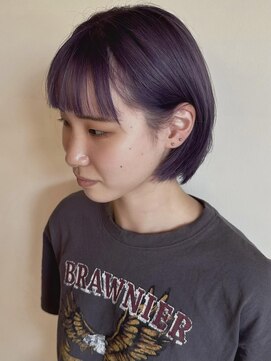 トップヘアーラウンジ 知立(TOP HAIR Lounge) 透明感ラベンダーカラー/ニュアンスカラー/ぱっつん前髪