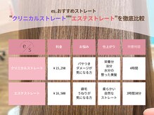 エストータルビューティサロン(es TOTAL BEAUTY SALON)の雰囲気（es.ならではのストレート技術☆自信を持ってオススメします！）