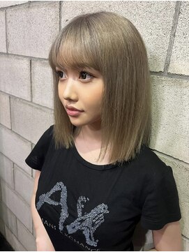 ランソ 新宿(RUNSO) 暗めカラー×グランマッシュ×デザインカラー