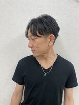 メンズセンターパート