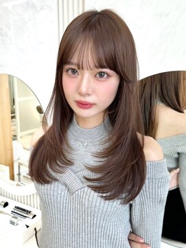 アフロートリノ(AFLOAT Leino) 2wayバング 韓国前髪 シースルー セミロング ワンカール　顔周り