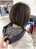 前下がりショートボブハイライト小顔赤羽カットが上手い美容院