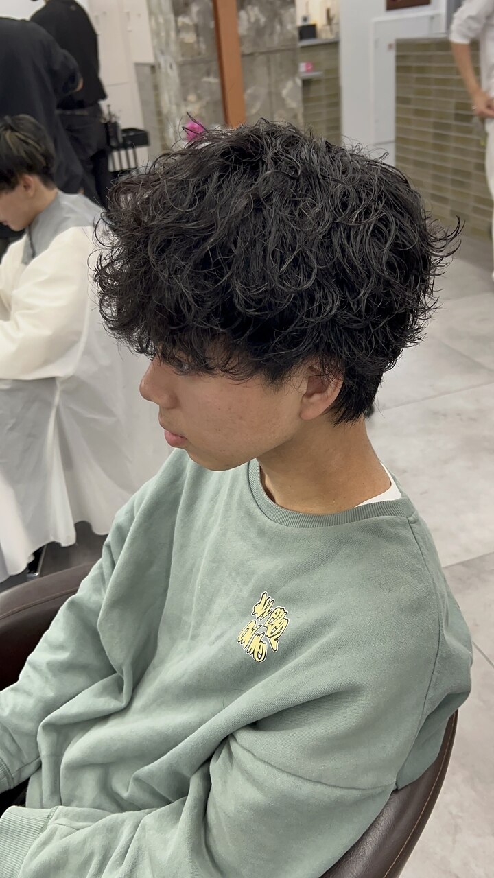 マッシュ×ダレルパーマ：L232598100｜エイド 渋谷(aid)のヘアスタイル