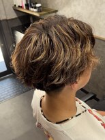 レベル 葛西店(LEVEL)&nbsp;ニュアンスパーマ センターパート メンズカット/葛西メンズ