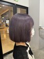 リンダ(LINDA)&nbsp;ブリーチ歴有り。褪色しても綺麗な暗めの紫カラー♪