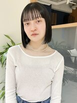 ラミエ バイ メルト 吉祥寺(lamie by melt)&nbsp;久保田)切りっぱなしボブナチュラルヘアワイドバング