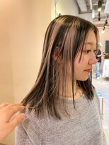 ルーム(Loom.)&nbsp;デザインカラーコントラストハイライト切りっぱなしカット