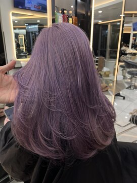 ラピス 渋谷本店(Lapis) パープルカラー/ラベンダーカラー/バタフライレイヤーカット