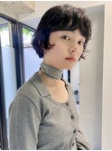 ミニウルフレイヤーカット顔周り前髪韓国ショートボブ/表参道