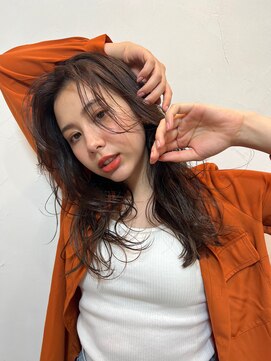 リベルタ 下北沢(liberta) オレンジブラウン×大人の色気ミディアム