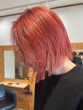 リシェア(re.share) ピンクボブ/コーラルピンク/ブリーチカラー/ダブルカラー