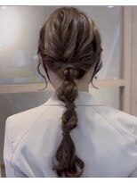 サロン 名和店(SALON)&nbsp;オリーブベージュ×編み下ろしアレンジ　by mika