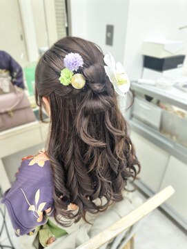 リサ 恵比寿(risa.) 袴アレンジ(ハーフアップ)