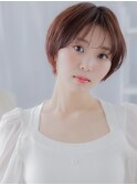 ピンクミルクティーベージュシャギーショートh4越谷20代30代40代