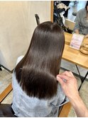 グレージュ×縮毛矯正
