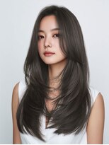 ルノヘアー(Lunohair)&nbsp;大人可愛い韓国風レイヤーカット×艶髪×秋カラー