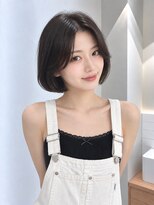 フォト 新宿三丁目(foto)&nbsp;地毛風縮毛矯正韓国風顔まわりレイヤー小顔ボブ切りっぱなしボブ