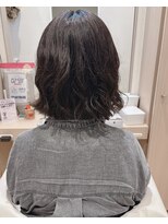 コーエン(cowen)&nbsp;切りっぱなしミニボブふんわりウェーブ似合わせミントカラー40代