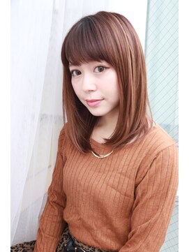 ネオリーブクレア 綱島店(Neolive Krea) サラツヤ大人ストレート☆ネオリシオ　ハイライト　鎖骨ミディ