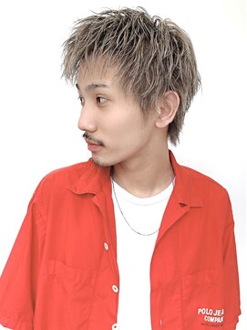 ヘアリゾート粋 リマ 銀座店(lima) 無造作 + 束感ショートレイヤー _ ハイトーンカラー