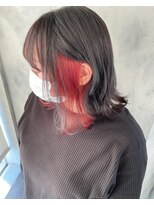 ヘアスタジオニコ(hair studio nico...) インナーカラー★サーモンピンク★