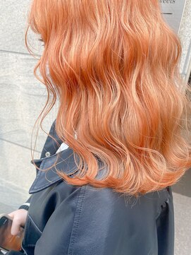 シェリエ(Cherie) オレンジヘア/オレンジカラー/ロングスタイル/オレンジカラー