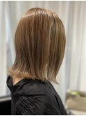 くびれヘア白髪ぼかしデザインカラー透明感アースカラー