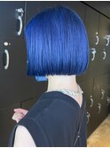 ネイビーボブ_グレージュカラーボブウルフ_ba417111