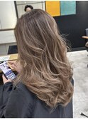 【平野】バレイヤージュ くすみベージュ