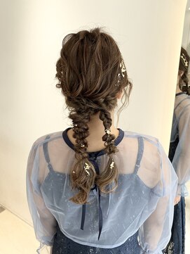 ビオラバイフーガ 綱島(Viola by FUGA) 編みおろしツイン金箔アレンジ10代20代30代