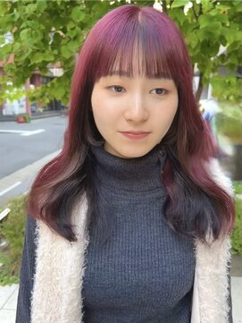 プール(POOL) 【TAISEI】カット+ツートンカラー(ピンク)デザインカラー