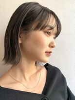 ノラギンザユー(NORA GINZA/U) 顔まわりレイヤー黒髪ショート前髪ありモードうざバング丸み