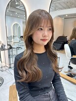 ジーナ 博多筑紫口(Zina)&nbsp;【tama】ミルクティーベージュ×韓国フェミニンヘア