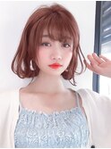 say.原田美千留　ボブ　ボブパーマ　暖色カラー　ブリーチカラー