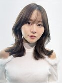 ミディアム韓国ヘアくびれヘア顔周りレイヤー_9903