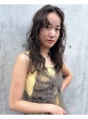 ロングパーマ カールヘア ウエーブヘア